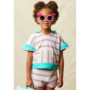 Matilda Jane 6 Hoodie Party Terry Hooded Ruffle Top